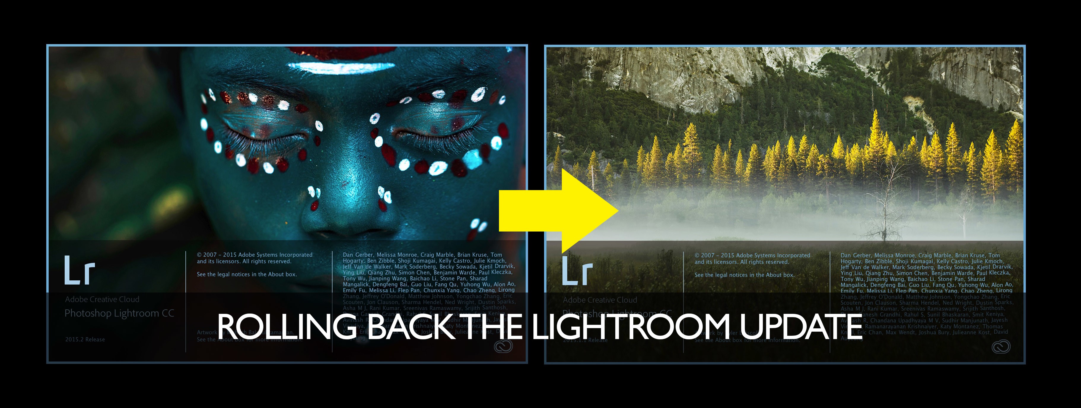 Having Problems W Lightroom 6 2 Rolling Back The Update Video Lightroom Killer Tips