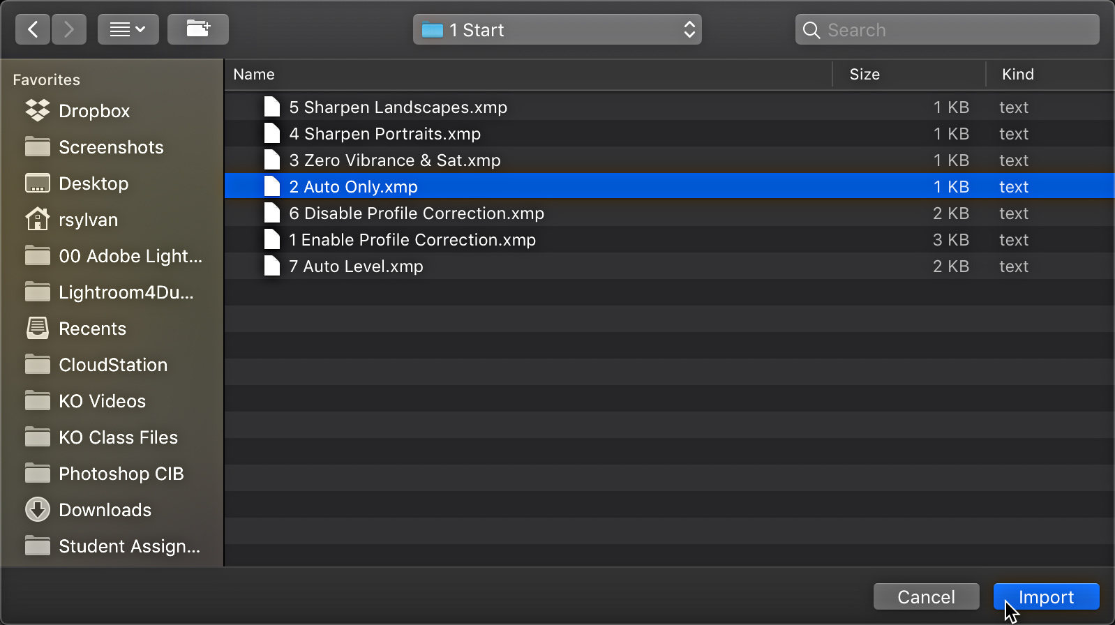 Creating an Auto Preset for use in the Cloud-based Lightroom ...