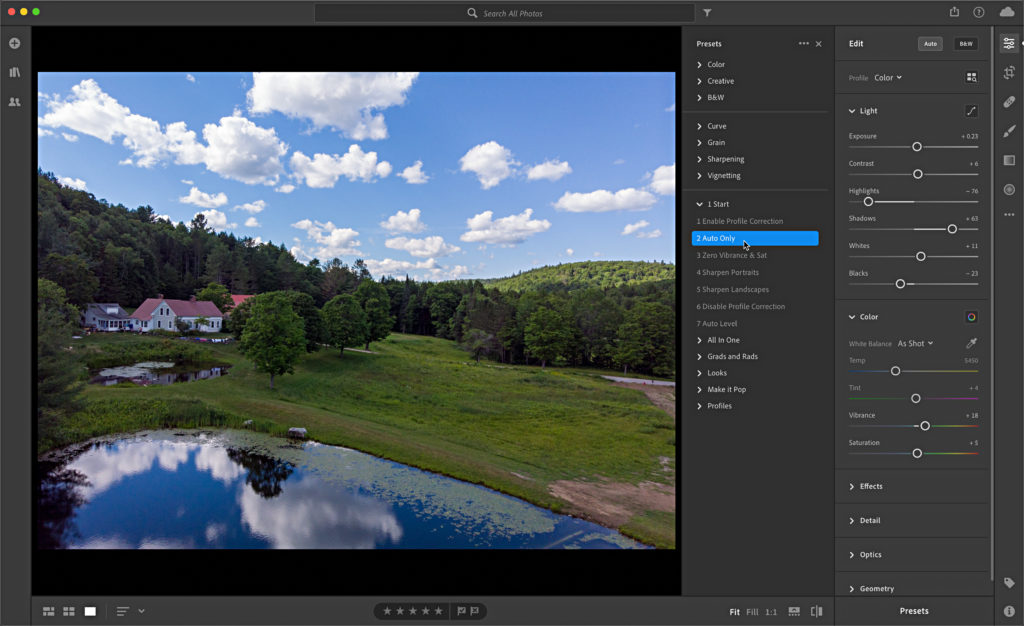 Creating an Auto Preset for use in the Cloud-based Lightroom ...