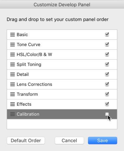 How To Organize Lightroom's Develop Panel - Lightroom Killer Tips