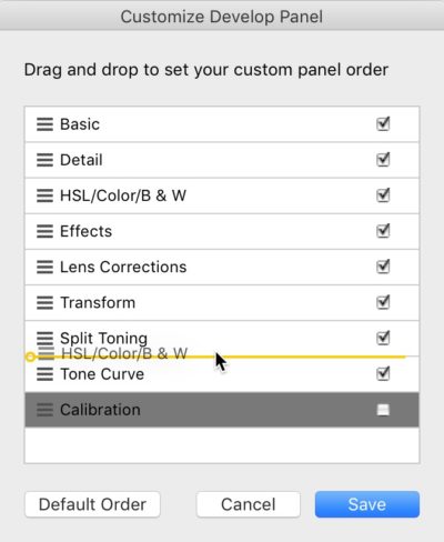 How To Organize Lightroom's Develop Panel - Lightroom Killer Tips