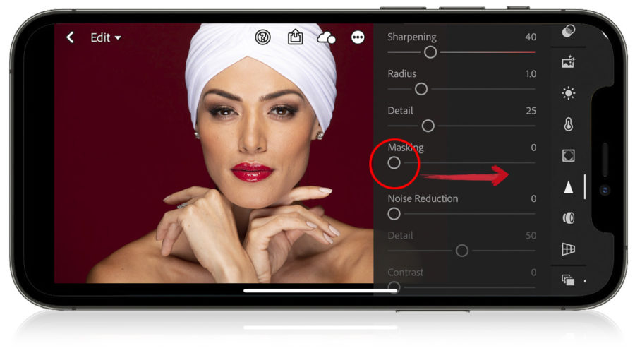 How To See The Sharpening Mask Preview Using Lightroom On Mobile Lightroom Killer Tips