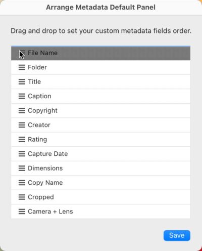 Customizing the Metadata Panel - Lightroom Killer Tips