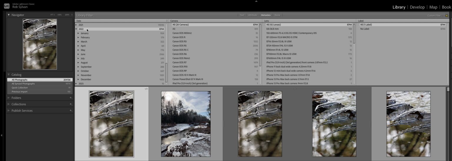 Use Library Filters to Look Back at Last Year Lightroom Killer Tips