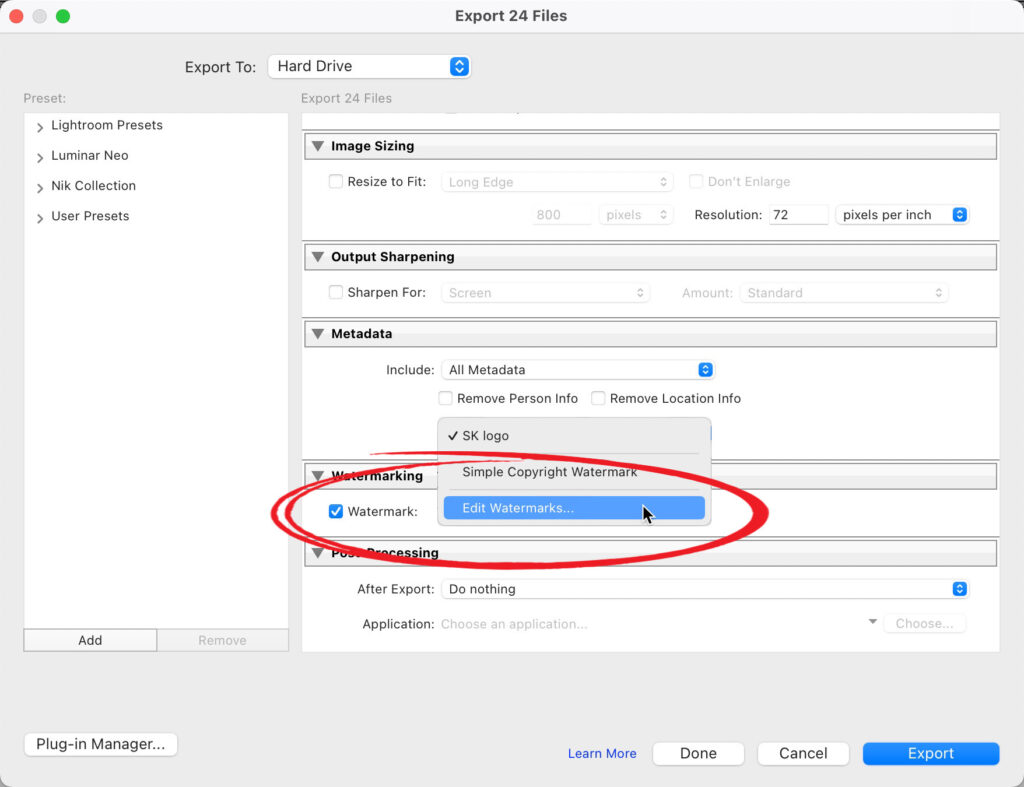 How to Watermark Images For Online Proofing (follow-up to Monday’s post)